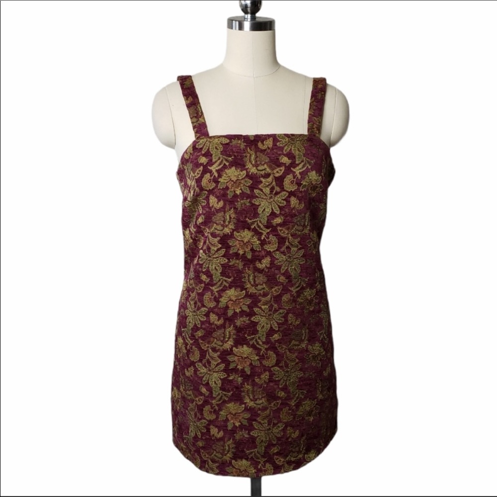 STAUD Tapestry Dress Purple Floral Size XS